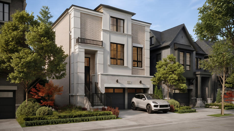 Abacot Hill Sherwood Forrest in Mississauga by Hallett Homes house render Abacot Hill Sherwood Forrest in Mississauga by Hallett Homes house render
