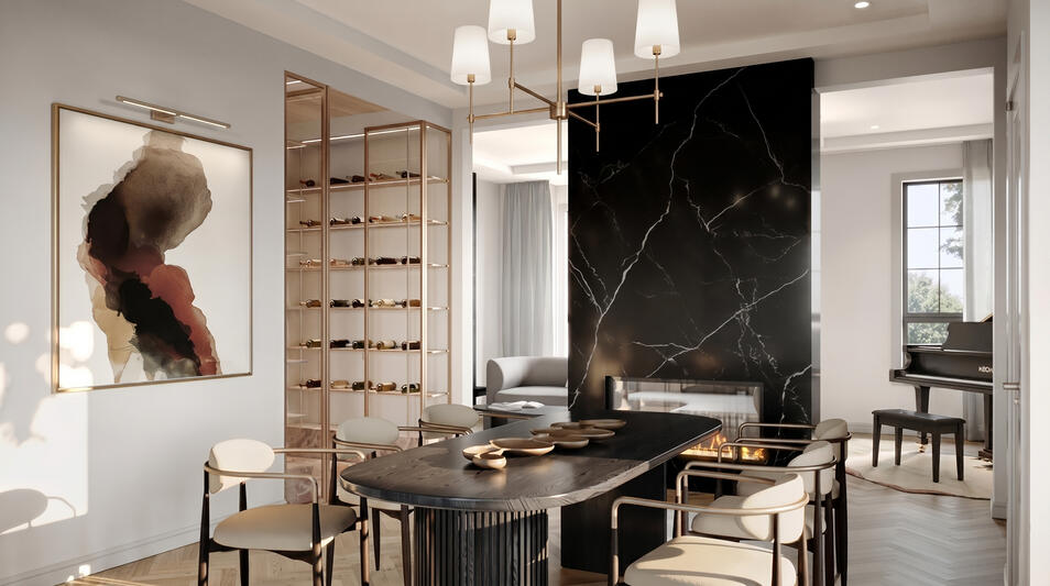 Abacot Hill Sherwood Forrest in Mississauga by Hallett Homes dining area